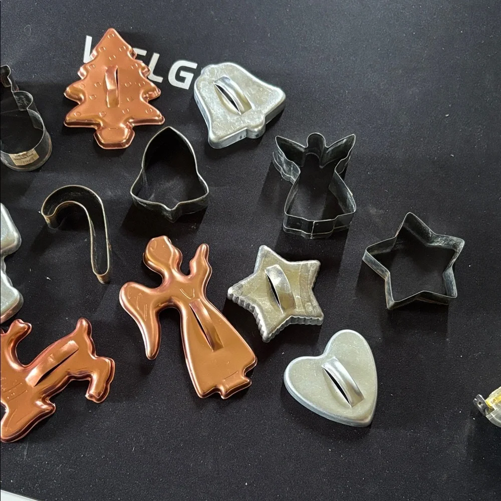 Christmas Cookie Cutters Set - Silver & Copper